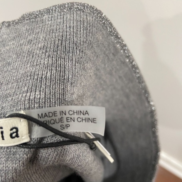 Alice +Olivia metálic silver pants size S - Picture 4 of 7